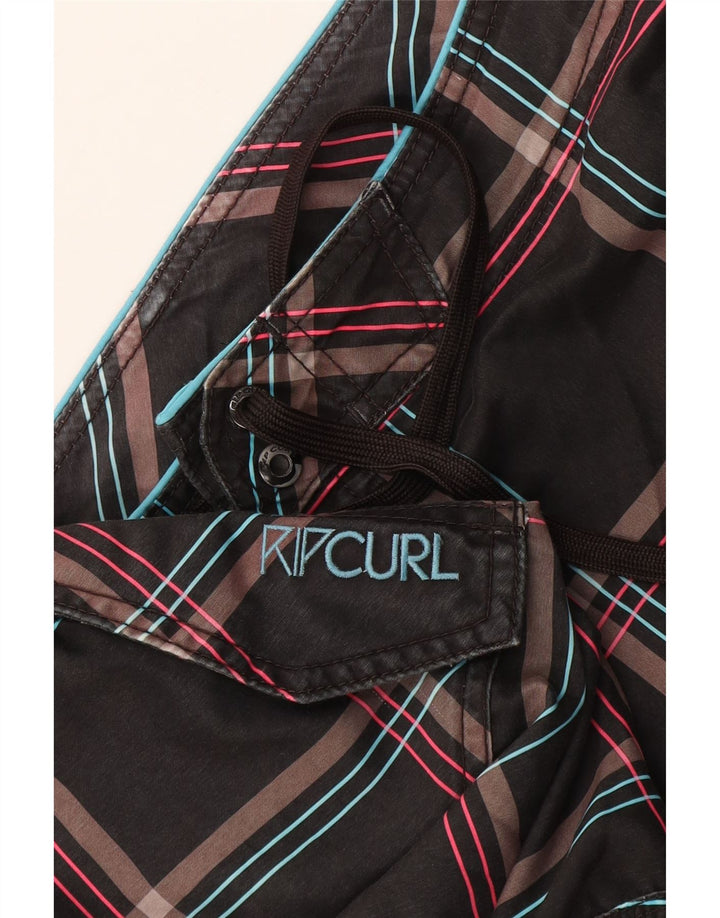 Pantaloncini da bagno grafici da uomo Rip Curl XL a quadri grigi
