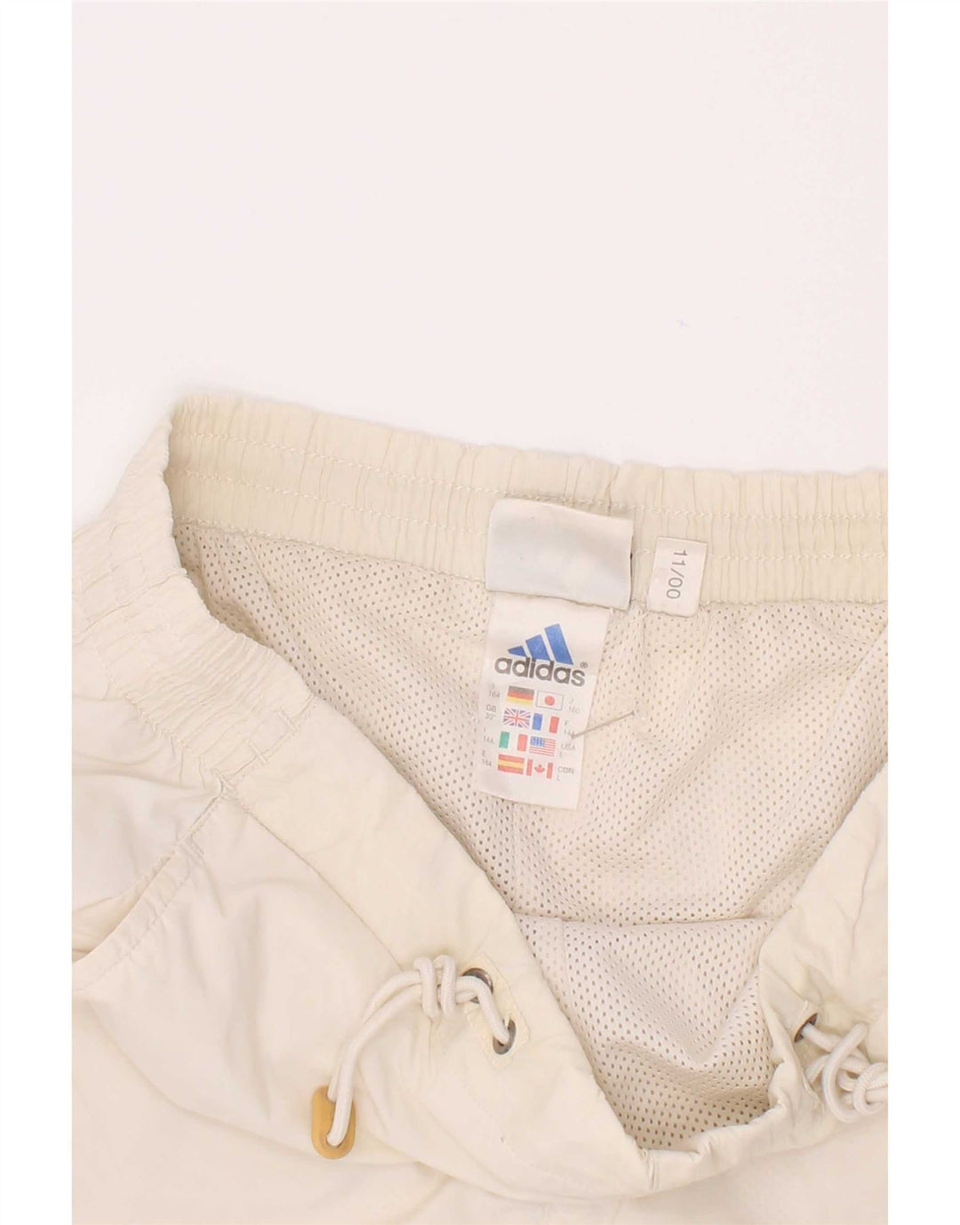 Pantaloncini da bagno Adidas da bambino 13-14 anni in poliestere a righe bianche