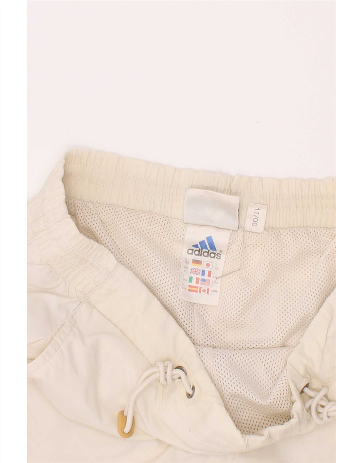 Pantaloncini da bagno Adidas da bambino 13-14 anni in poliestere a righe bianche