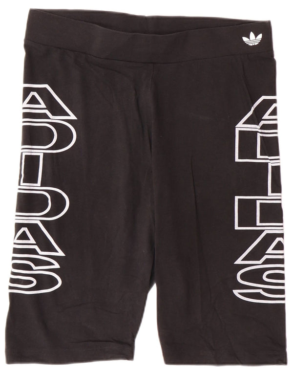 Pantaloncini sportivi grafici da donna ADIDAS UK 18 XL cotone nero