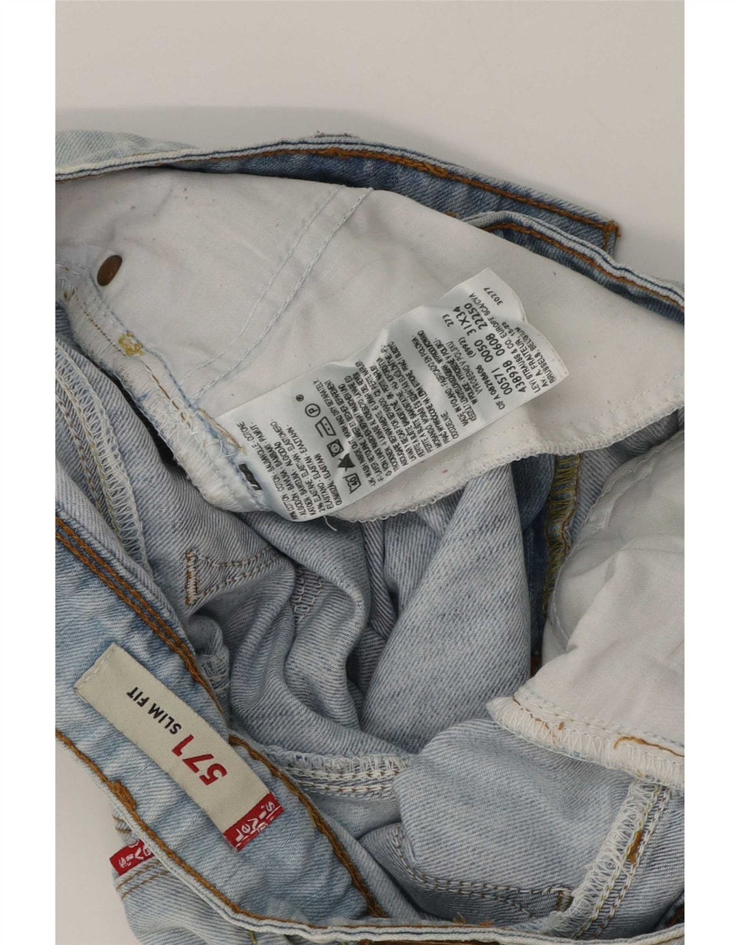 Pantaloncini di jeans slim fit 571 da donna Levi's W31 cotone blu medio