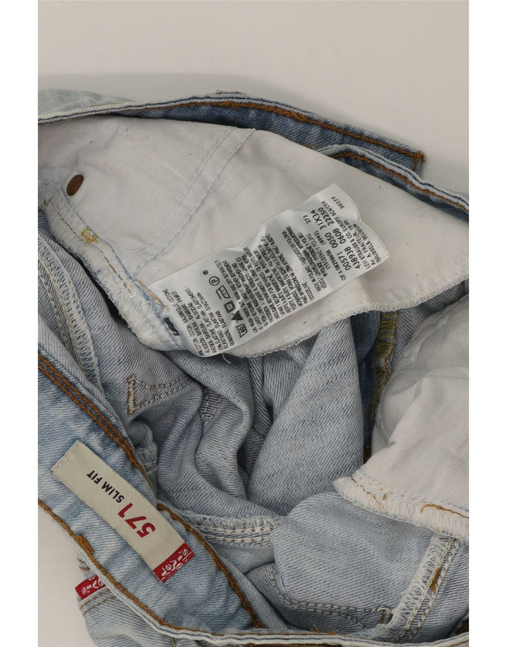 Pantaloncini di jeans slim fit 571 da donna Levi's W31 cotone blu medio
