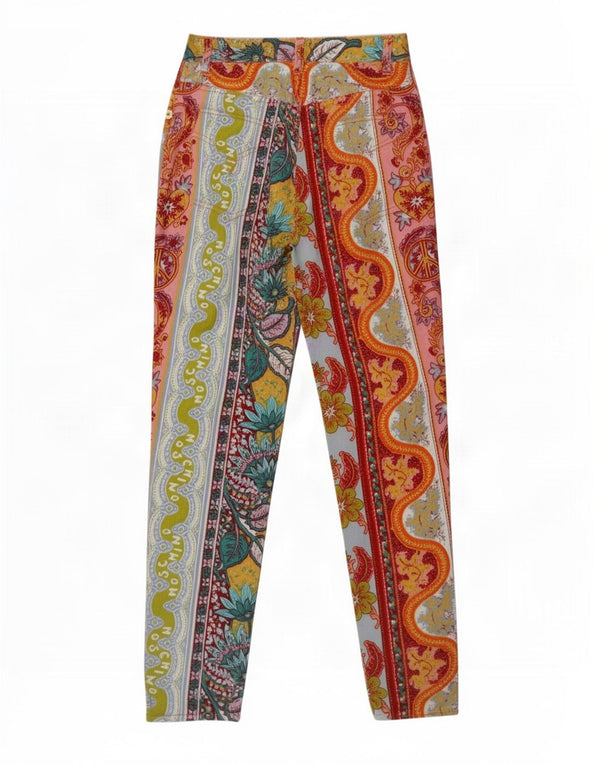 Pantaloni casual grafici da donna Moschino W29 L29 multicolore bohémien