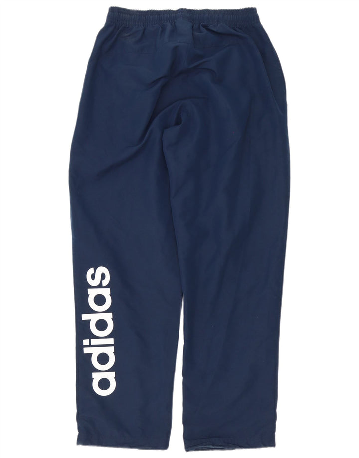 Pantaloni da tuta grafica da uomo Adidas medi in poliestere blu navy