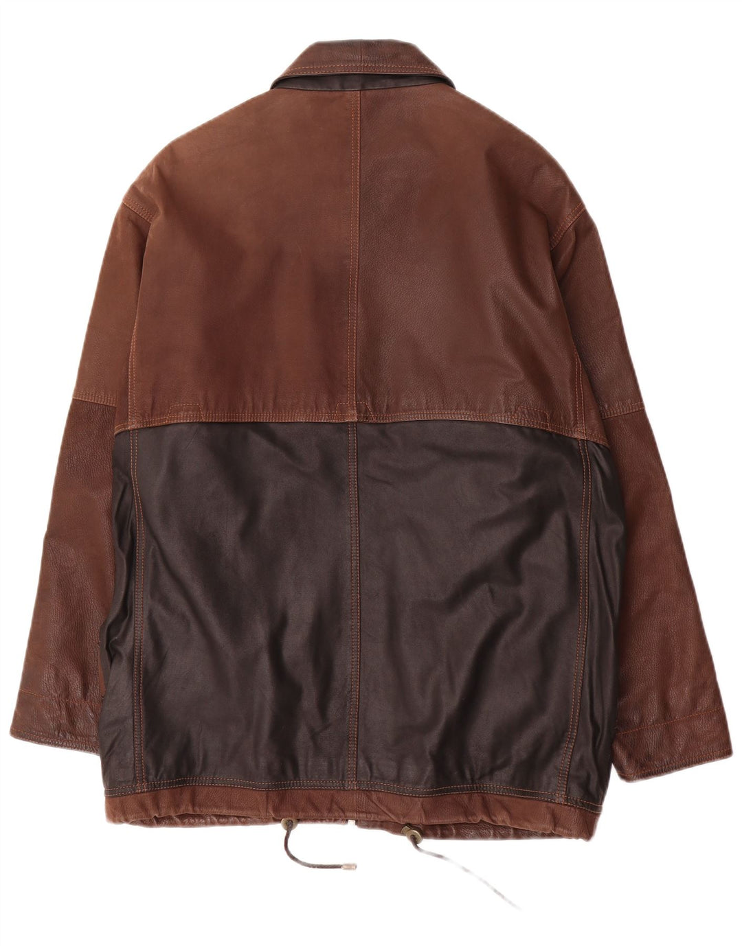 Giacca in pelle da uomo Milestone UK 48 4XL Pelle color block marrone