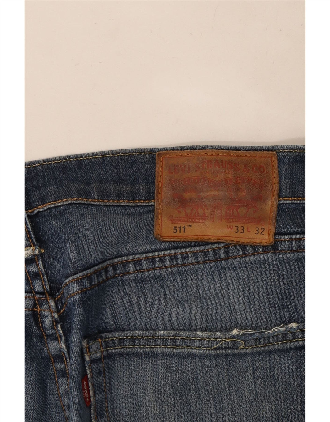 Jeans Levi's Uomo 511 Slim Distressed W33 L32 Blu