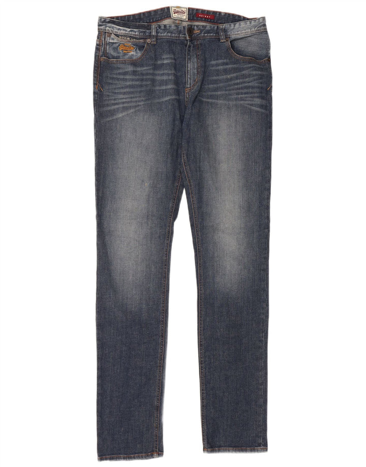 Jeans skinny da uomo SUPERDRY W36 L34 cotone blu