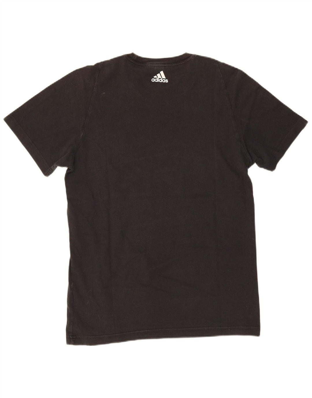 T-shirt grafica da uomo Adidas Top piccola in cotone nero
