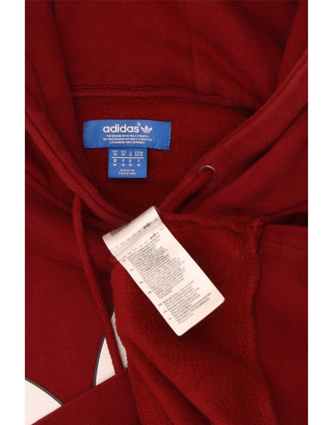 Maglione con cappuccio grafico da uomo Adidas, cotone marrone medio medio
