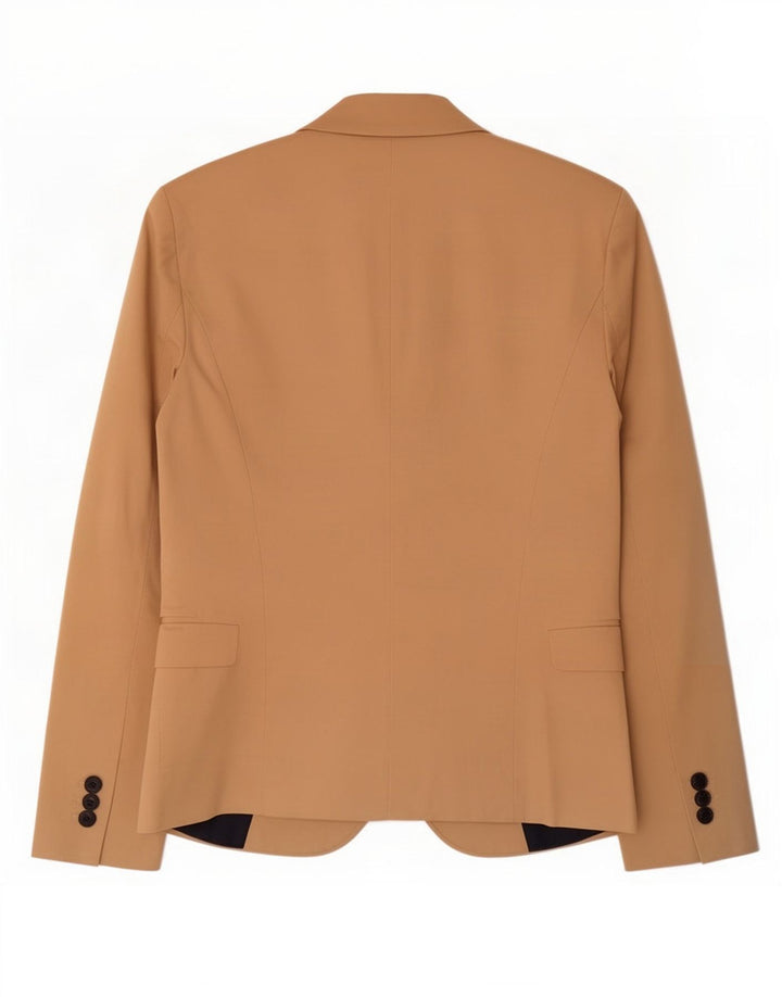 Giacca blazer a 1 bottone da donna Zara UK 12 Cotone beige medio