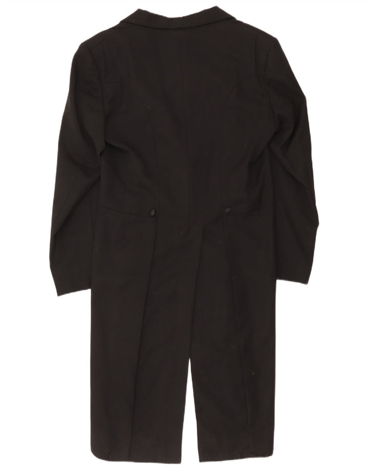 Giacca blazer da uomo vintage a 1 bottone frac UK 36 piccola nera