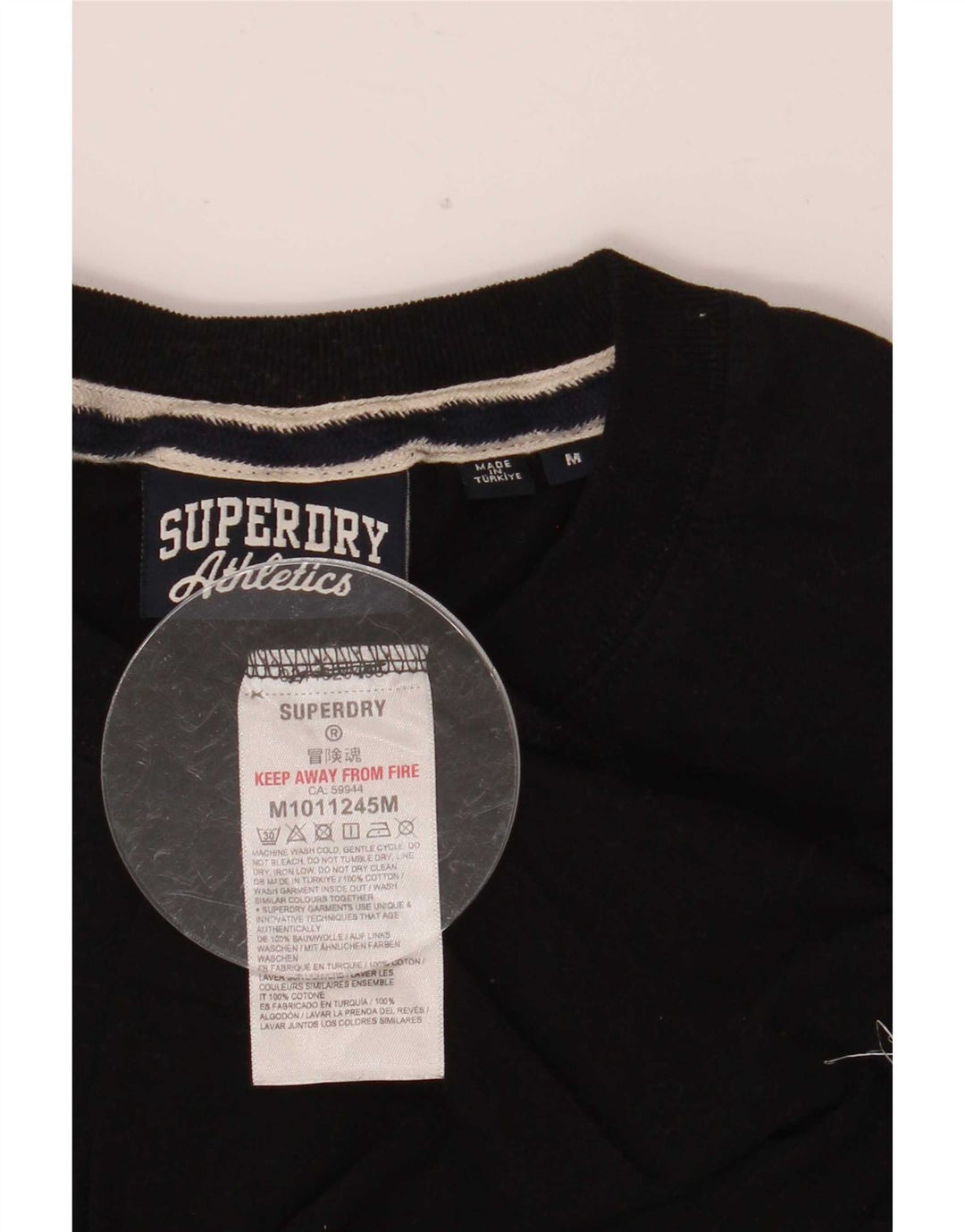 Superdry T-shirt da uomo Top Medium Black Cotton