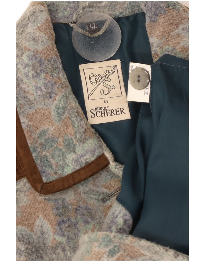 Soprabito da donna vintage IT 42 Acrilico floreale multicolore medio
