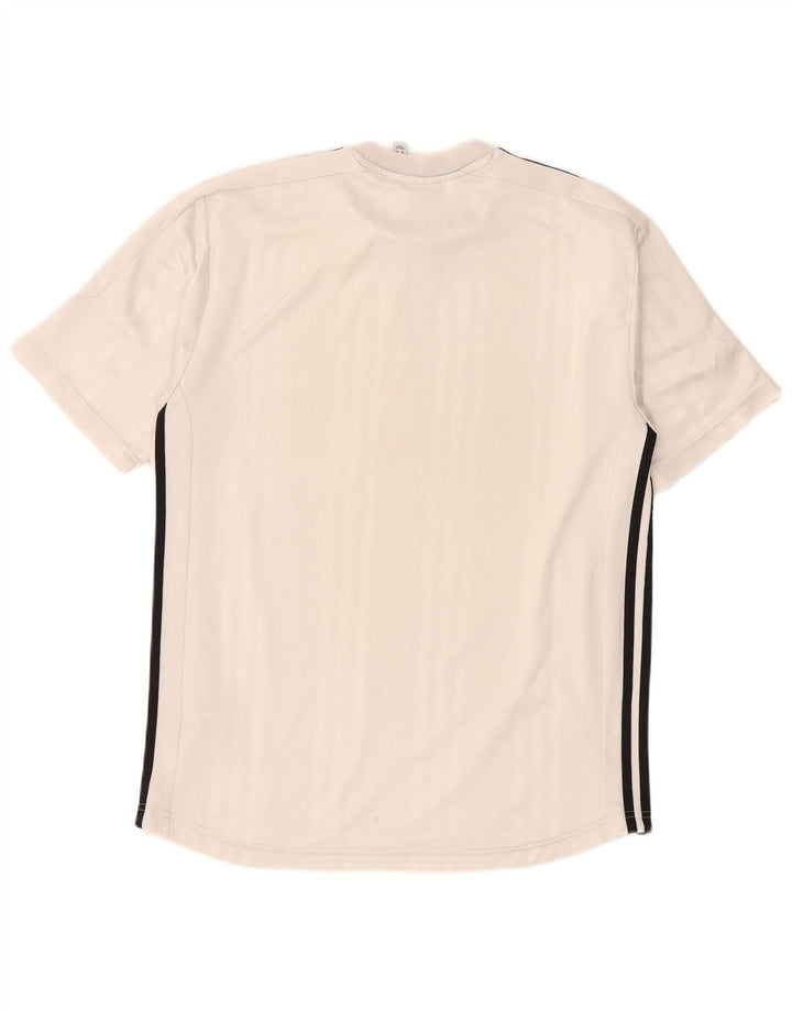 T-shirt da uomo Adidas Top in poliestere bianco medio