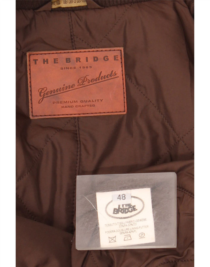 Giacca a vento imbottita da uomo The Bridge IT 48 Medium Khaki Poliammide