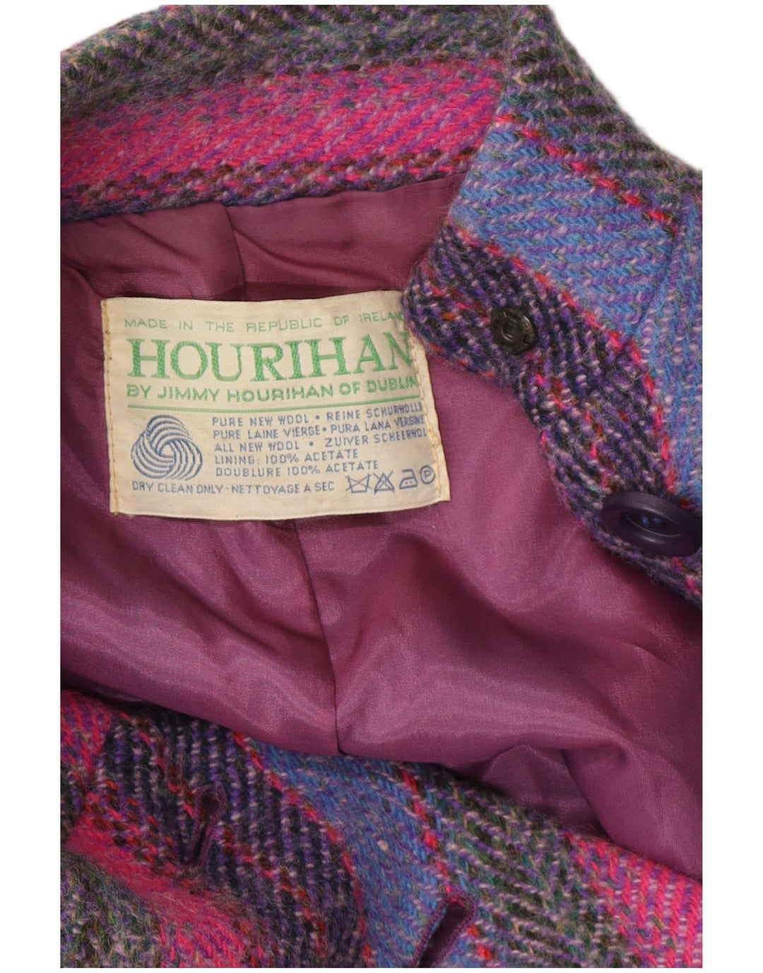 Cappotto a mantella da donna Jimmy Hourihan Taglia unica Classico a righe multicolore