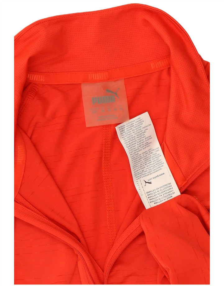 Maglia da tuta da donna Puma con zip e collo, UK 10, piccola, rossa, in poliestere