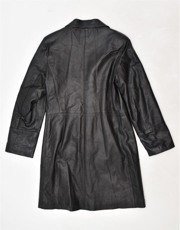 Cappotto in Pelle Donna VINTAGE IT 48 XL Pelle Nera
