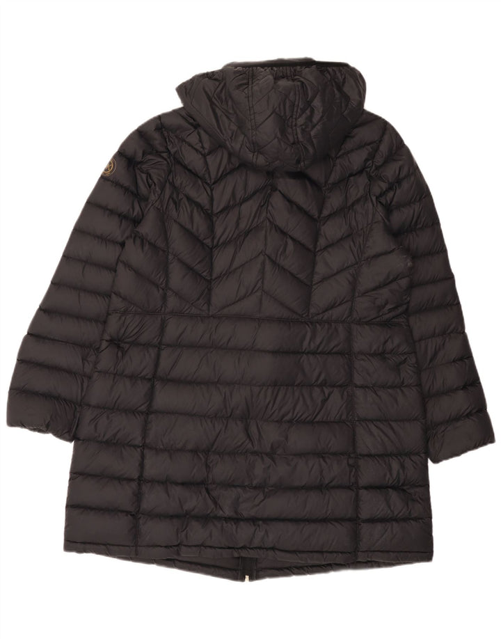 Cappotto imbottito con cappuccio da donna Michael Kors UK 16 grande nylon nero