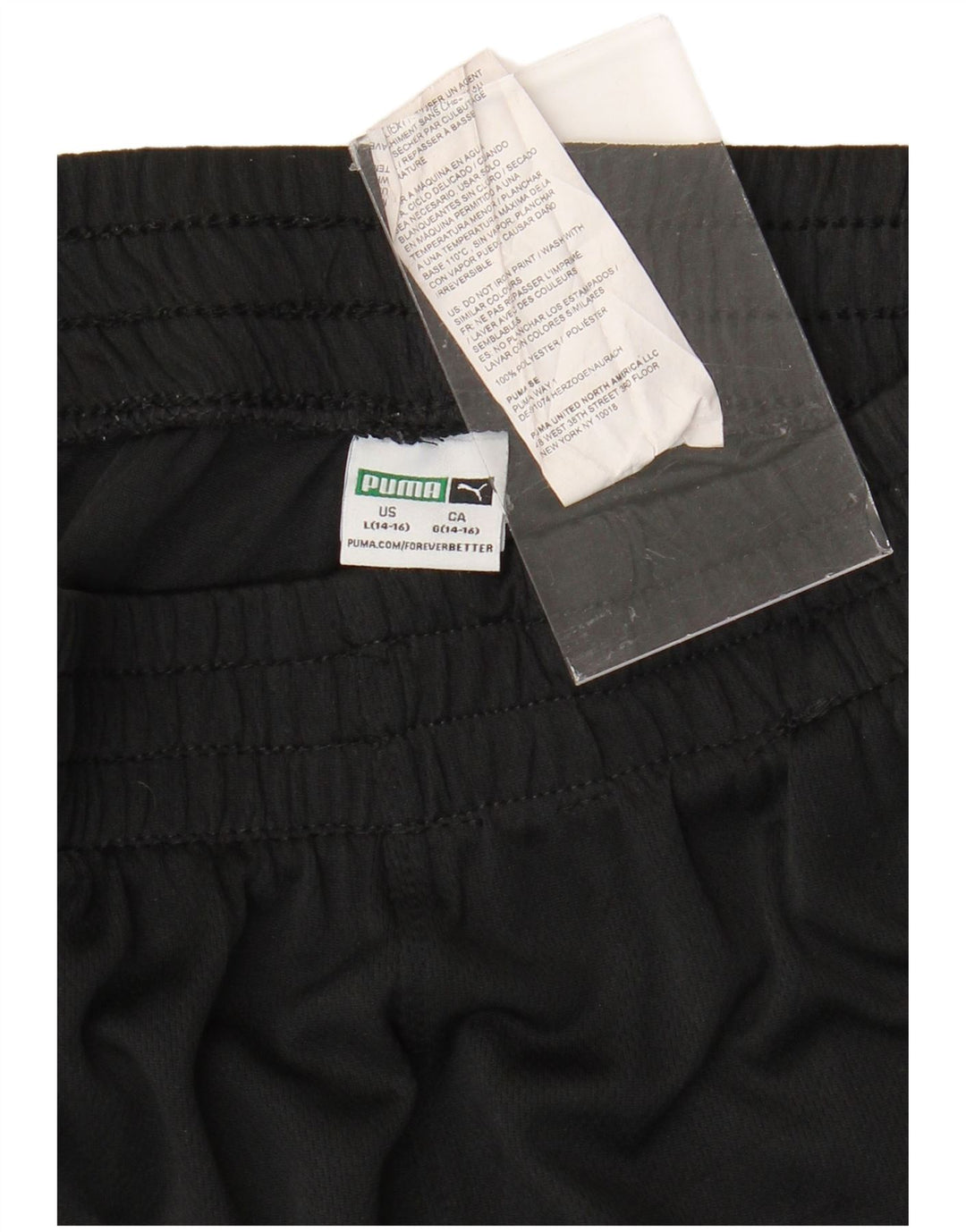 Pantaloncini sportivi Puma da ragazzo 14-15 anni Large in poliestere color block nero