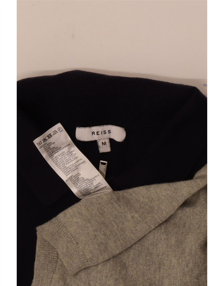 Maglione da donna Reiss con zip e collo UIK 14 Colorblock grigio medio
