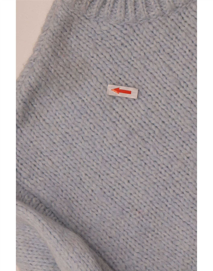 Maglione girocollo oversize da donna Zara UK 14 Acrilico blu medio