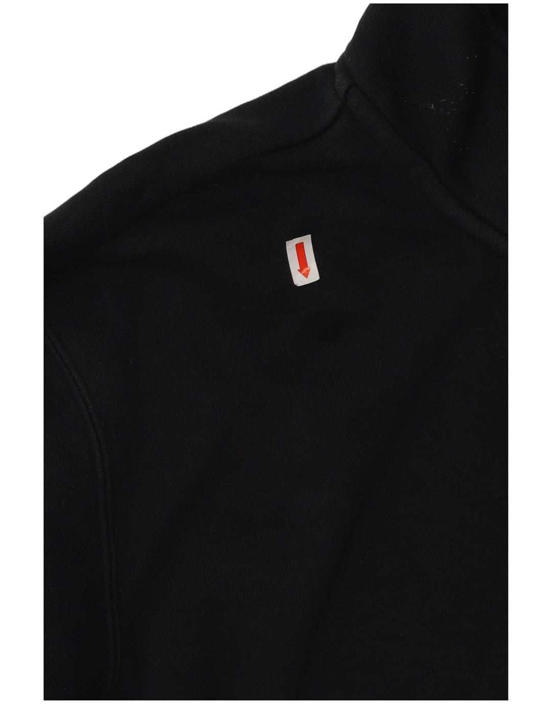 NIKE Felpa da uomo con collo con zip, maglione grande, cotone nero