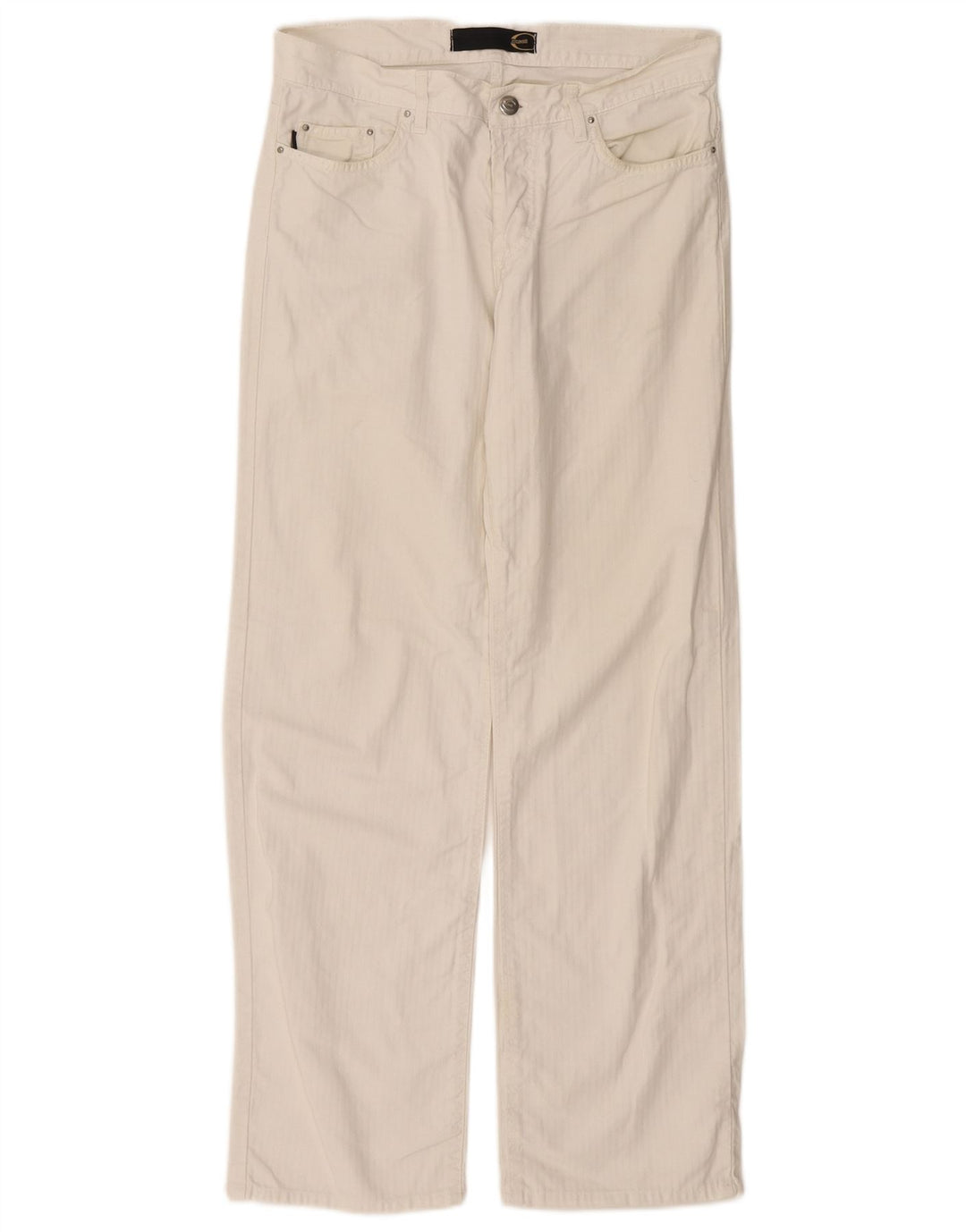 JUST CAVALLI Womens Straight Casual Trousers W28 L30 White