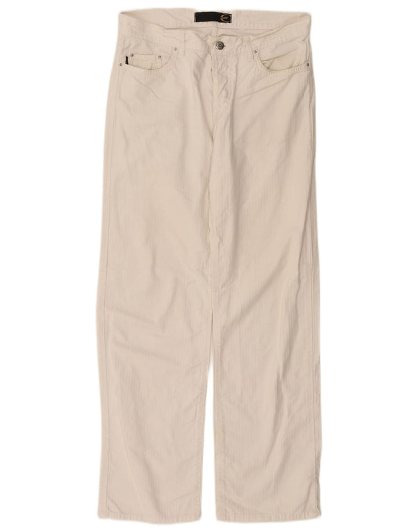 JUST CAVALLI Womens Straight Casual Trousers W28 L30 White