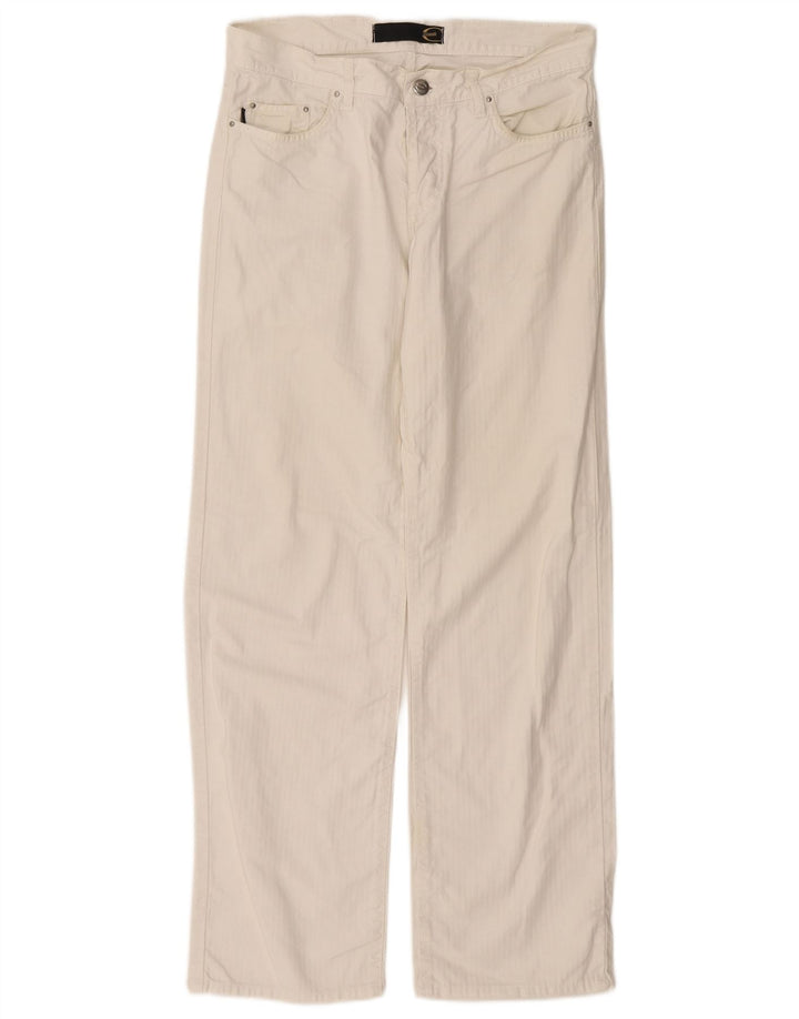 JUST CAVALLI Womens Straight Casual Trousers W28 L30 White