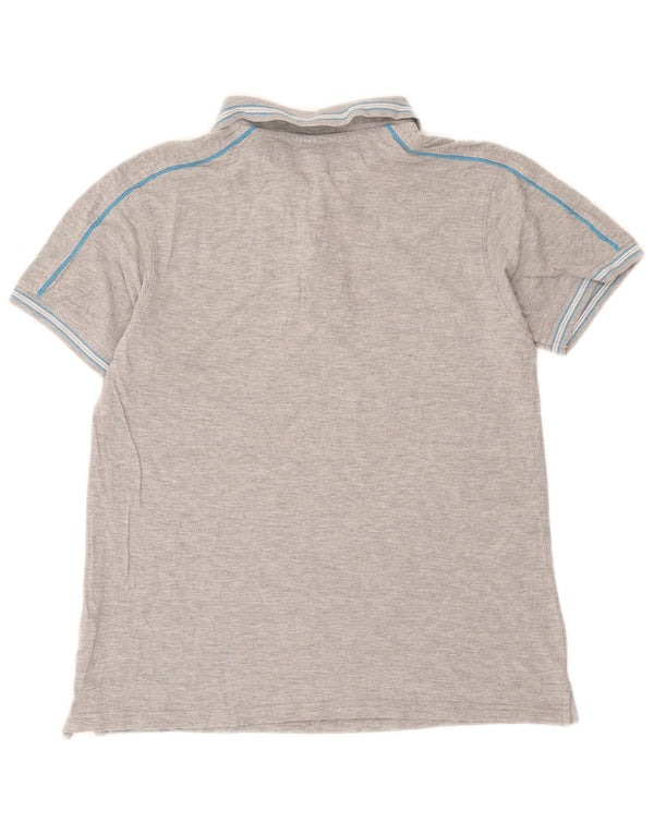 Polo da uomo Lotto Large in cotone grigio