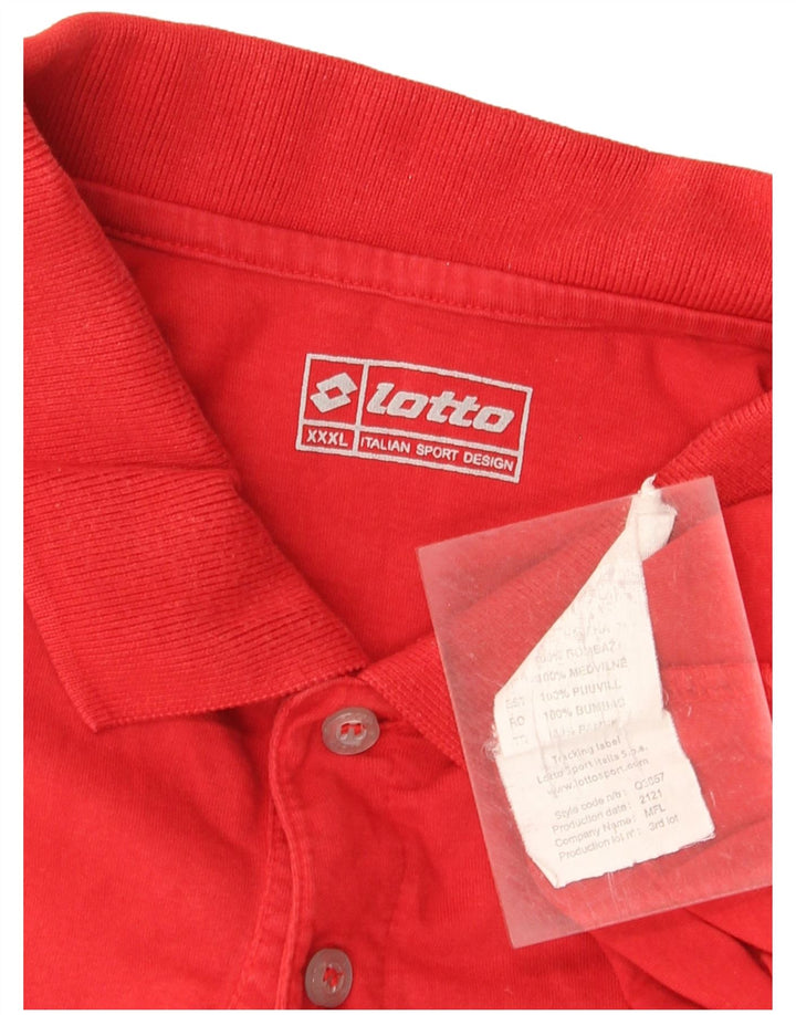 Polo da uomo Lotto 3XL in cotone rosso