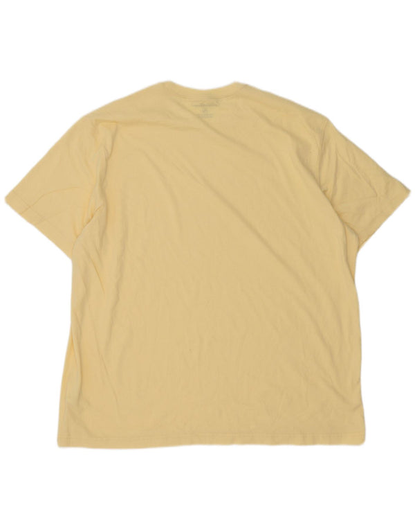 T-shirt da uomo Eddie Bauer Top XL in cotone giallo