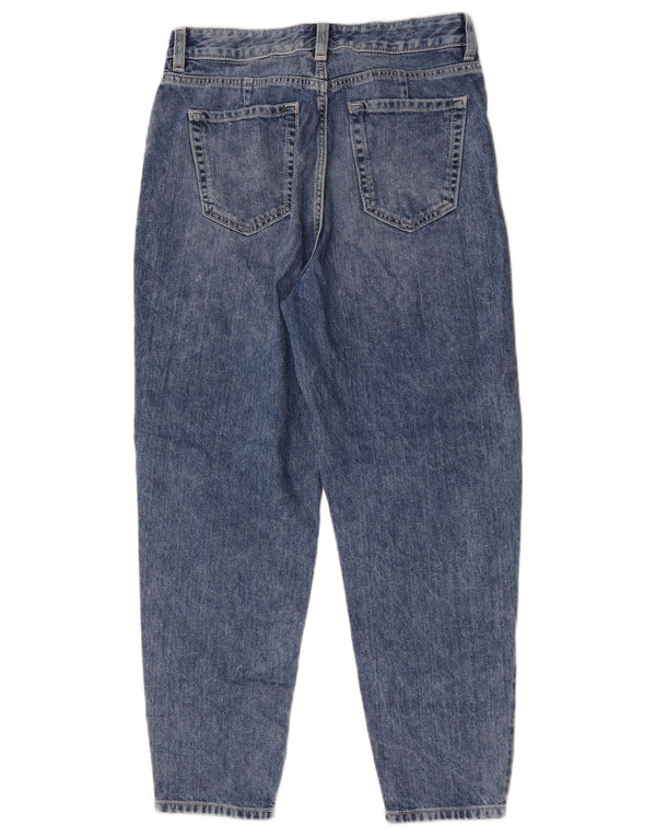 Marks & Spencer Womens Mom Tapered Jeans UK 10 Small W30 L26 Blue