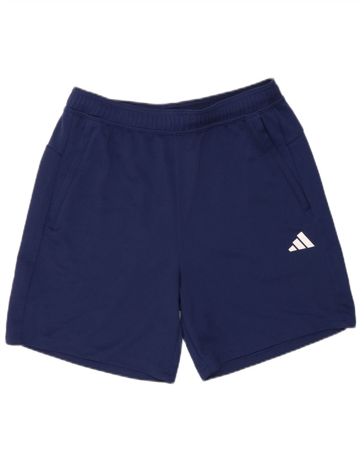 Pantaloncini sportivi Adidas Aeroready Regular Fit da uomo di grandi dimensioni in poliestere blu navy