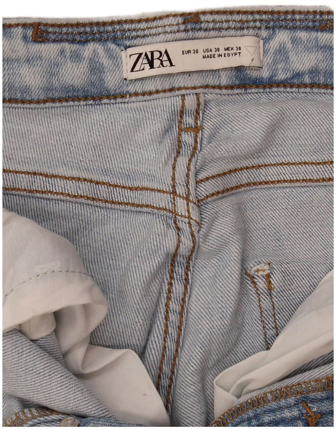 Jeans slim invecchiati da uomo Zara EU 38 piccoli W30 L28 blu