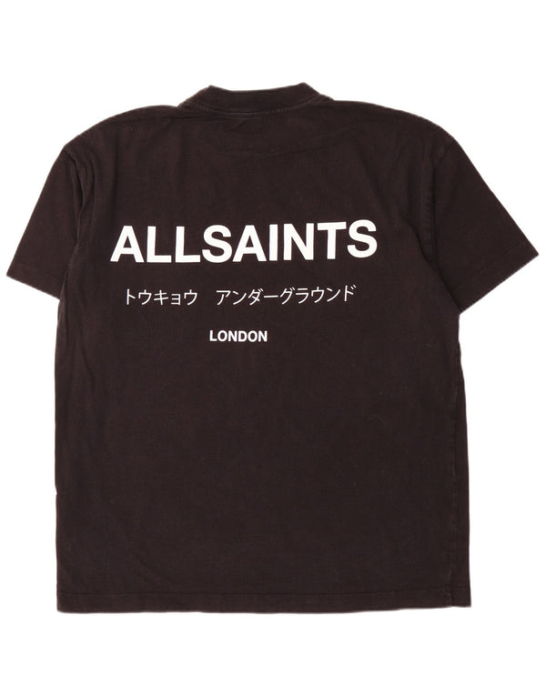 T-shirt grafica oversize da uomo All Saints Top piccola in cotone nero