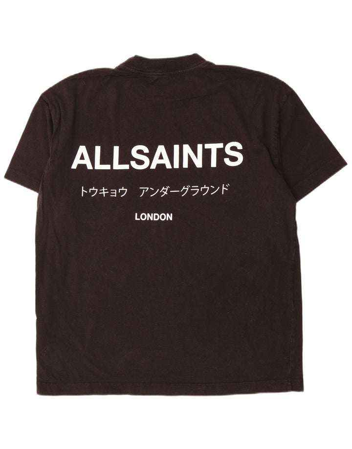 T-shirt grafica oversize da uomo All Saints Top piccola in cotone nero