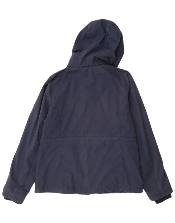 Giacca a vento con cappuccio da donna Weird Fish UK 14 Large in poliestere blu navy