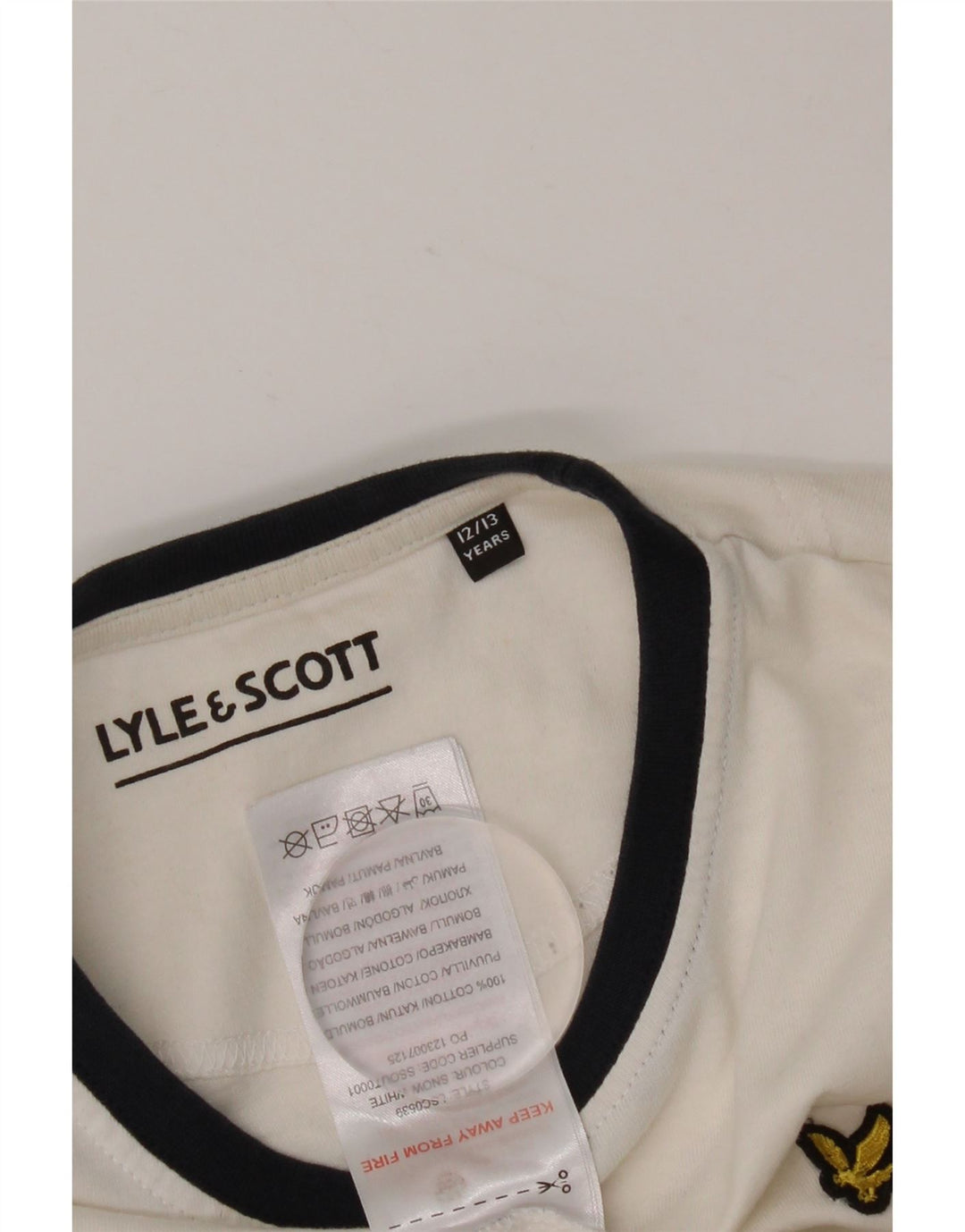 T-shirt da bambino LYLE & SCOTT 12-13 anni in cotone bianco