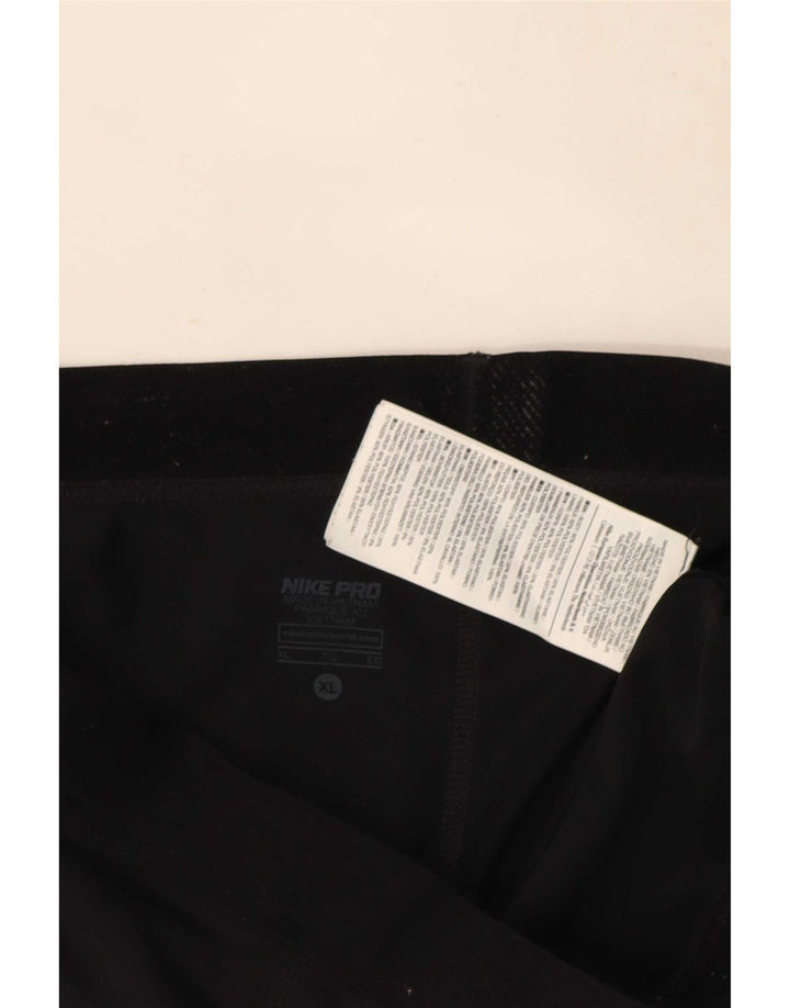 Leggings grafici Nike Dri Fit da donna UK 18 XL poliestere nero