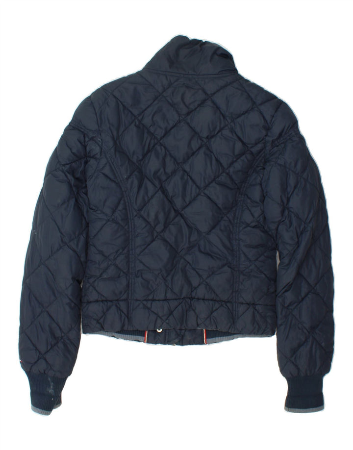 TOMMY HILFIGER Womens Heritage Padded Jacket UK 12 Medium Navy Blue Vintage Tommy Hilfiger and Second-Hand Tommy Hilfiger from Messina Hembry 