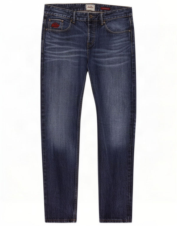 Jeans affusolati da uomo Superdry W34 L32 cotone blu