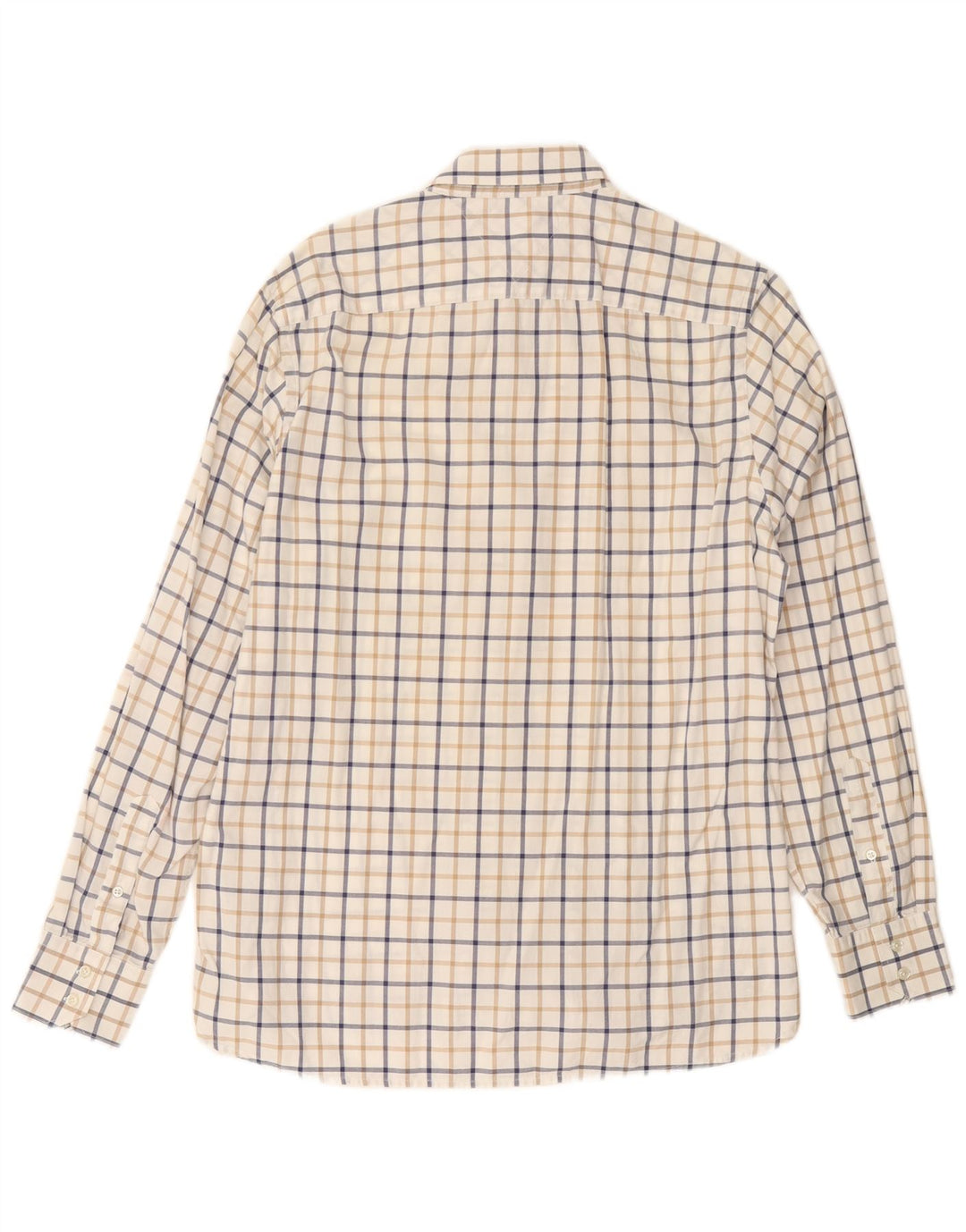 Tommy Hilfiger Camicia da uomo in cotone a quadri bianco sporco medio anni '80
