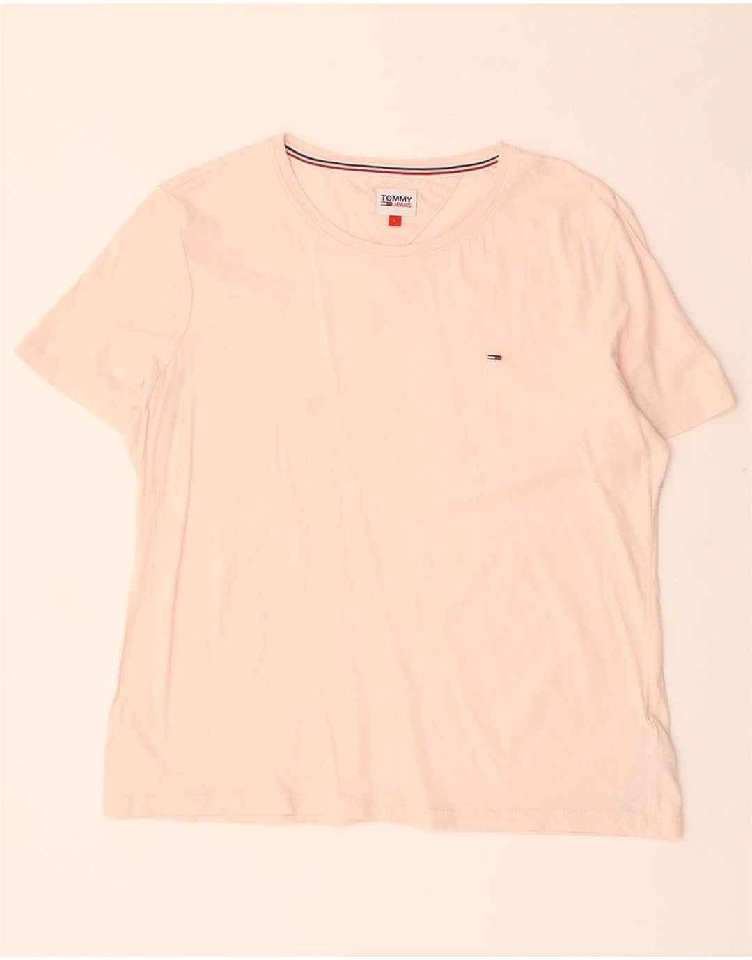 TOMMY HILFIGER Womens T-Shirt Top UK 16 Large Pink