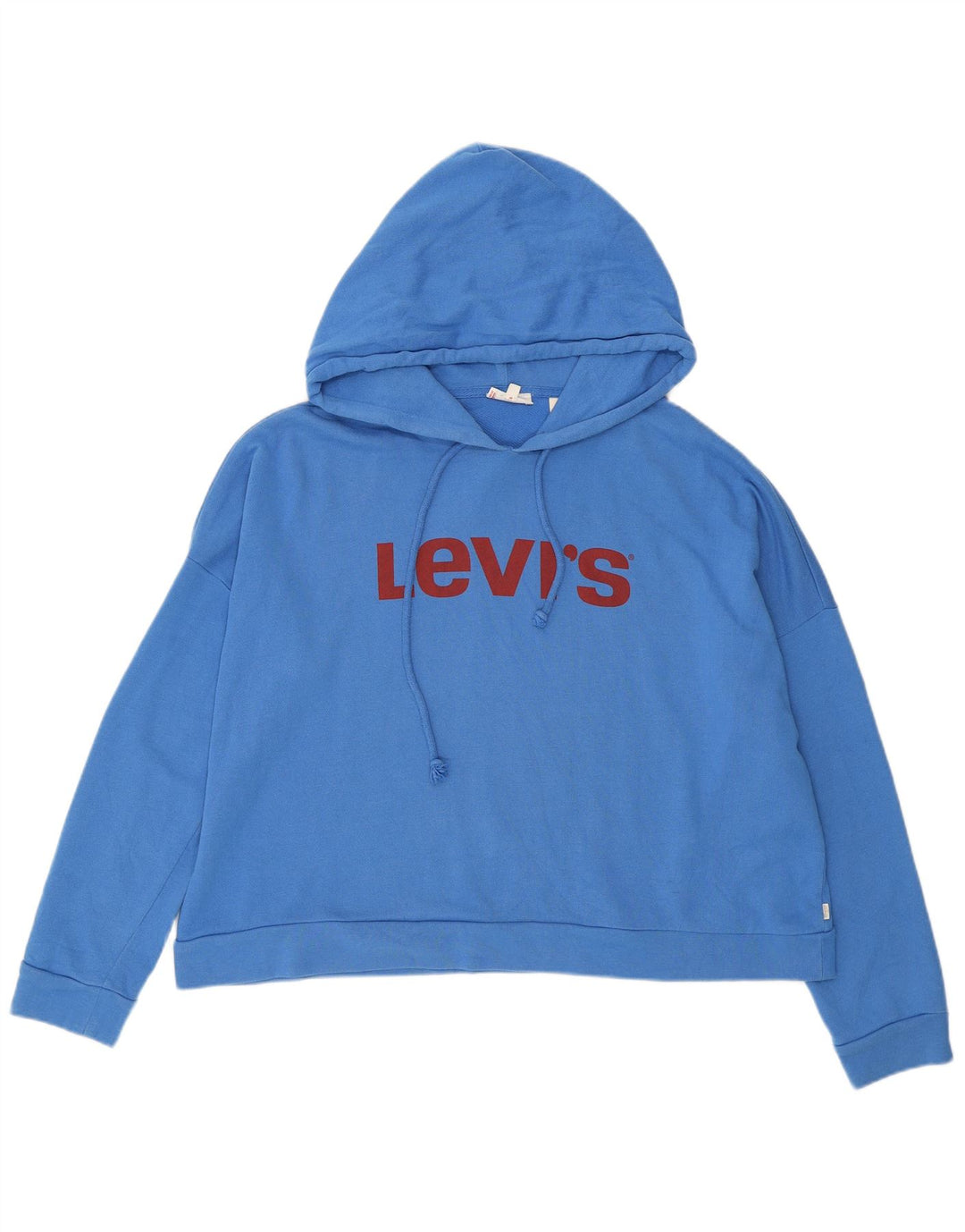Maglione con cappuccio oversize grafico da donna LEVI'S UK 16 grande cotone blu