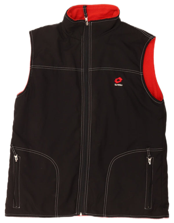Gilet imbottito reversibile da uomo Lotto UK 36 piccolo poliestere nero