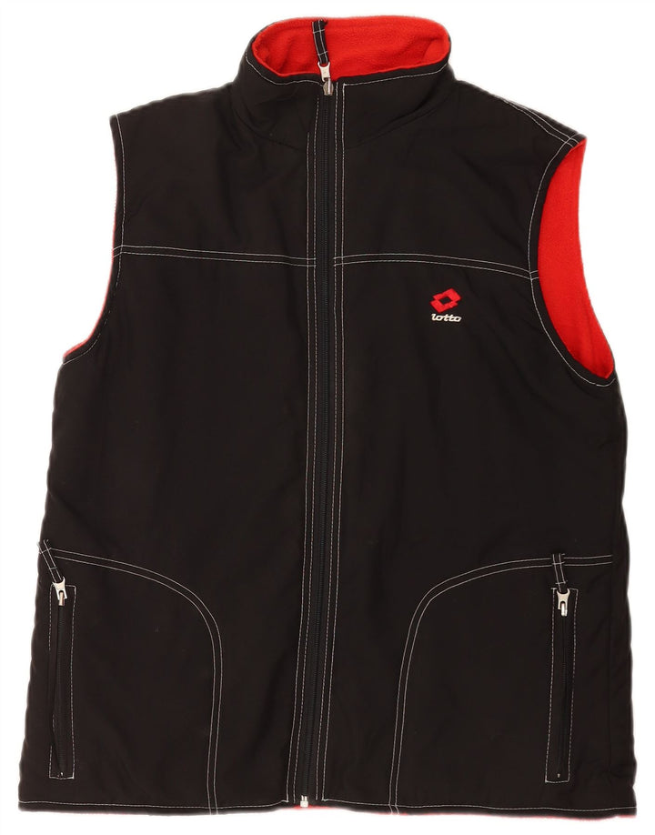 Gilet imbottito reversibile da uomo Lotto UK 36 piccolo poliestere nero