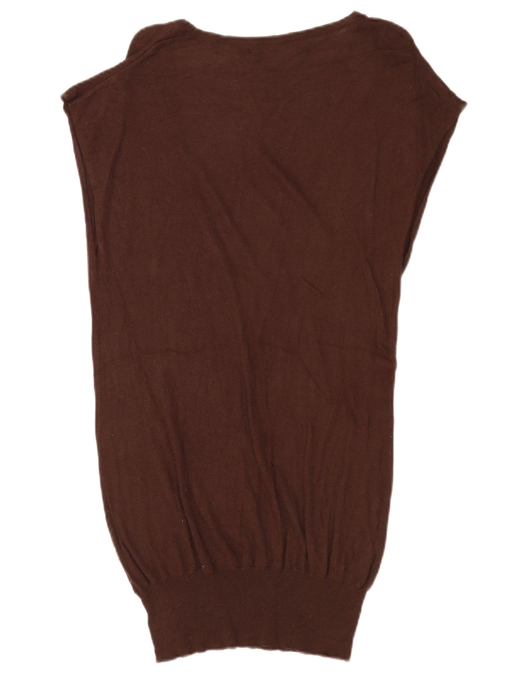 Canotta lunga da donna Zara, in rayon marrone medio