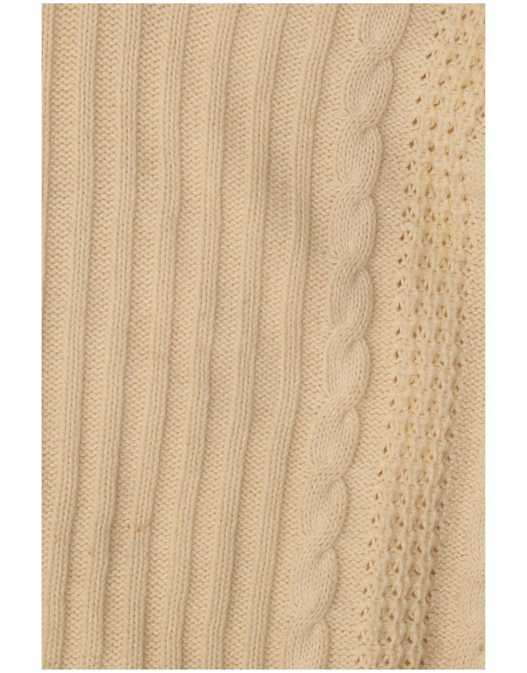 Maglione maglione con scollo a V da donna Mona UK 12 Cotone beige medio